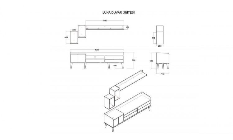 LUNA TV ÜNİTESİ